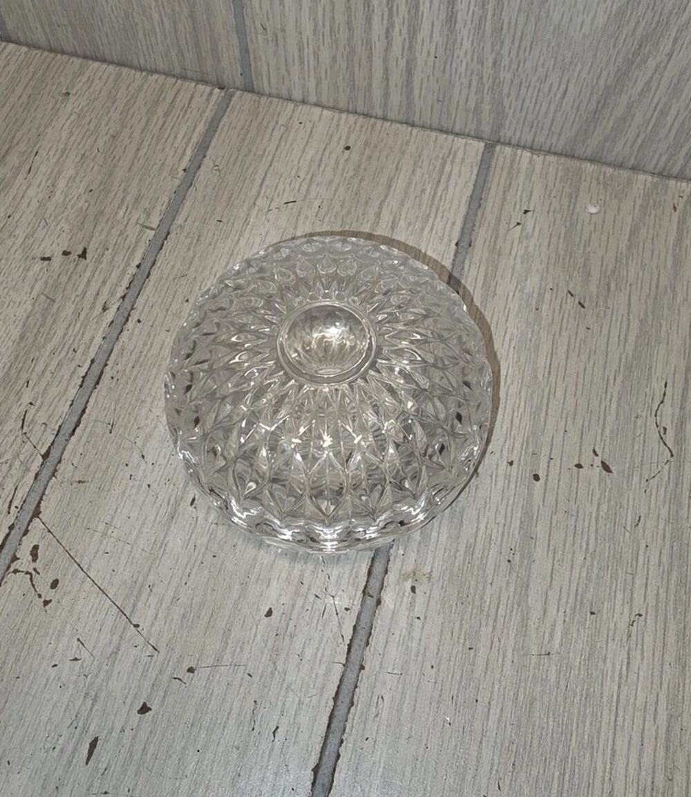 Garanti Plus Cristal France Lidded Trinket Dish Genuine Lead Crystal Jewlery